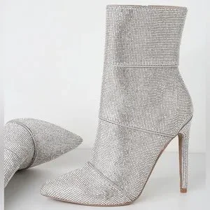 Steve Madden Shoes Nwob Steve Madden Winona Rhinestone Midcalf